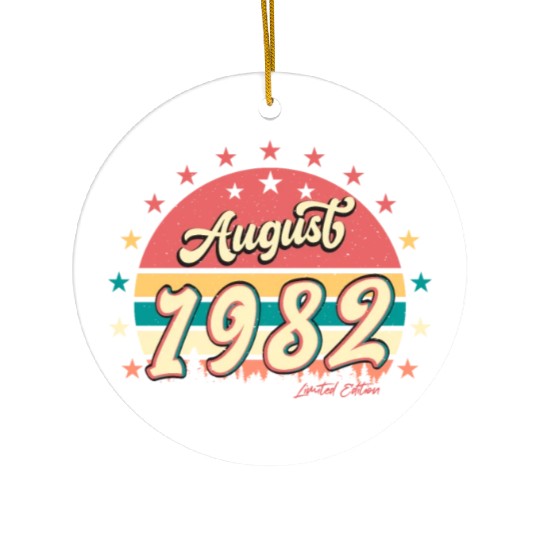 40th Anniversary August 1982 Ceramic Ornaments
