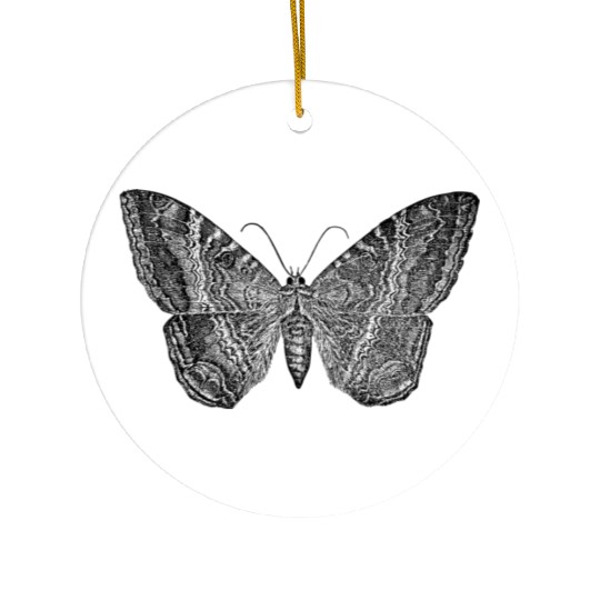 clothes printed with butterfly Ceramic Ornaments