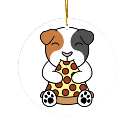 Guinea Pig Pizza Lover Ceramic Ornaments