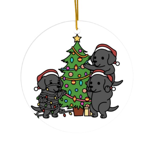 Great Dane Christmas Tree Ceramic Ornaments