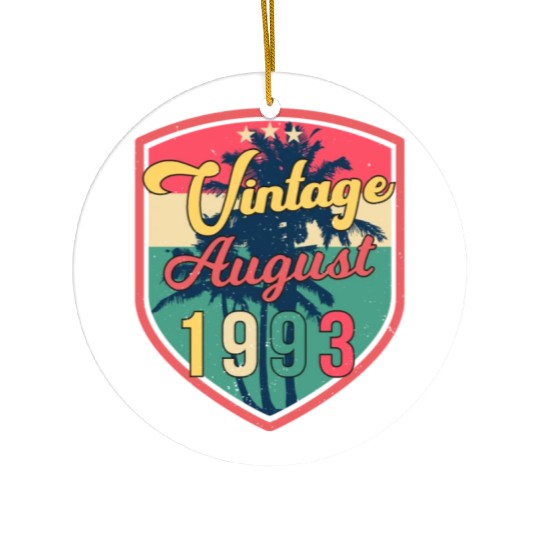 Birthday Greeting For August 1993 Ceramic Ornaments