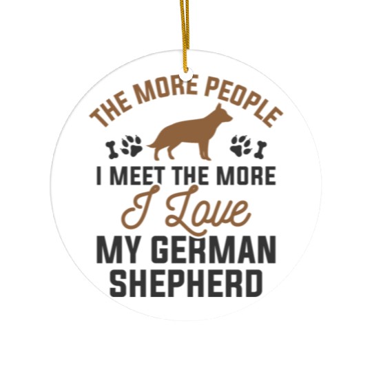 I Love My German Shepherd Ceramic Ornaments