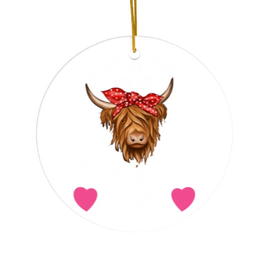 Scottish Highland Cattle Cow Ceramic Ornaments