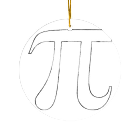 Silver Pi Symbol Ceramic Ornaments