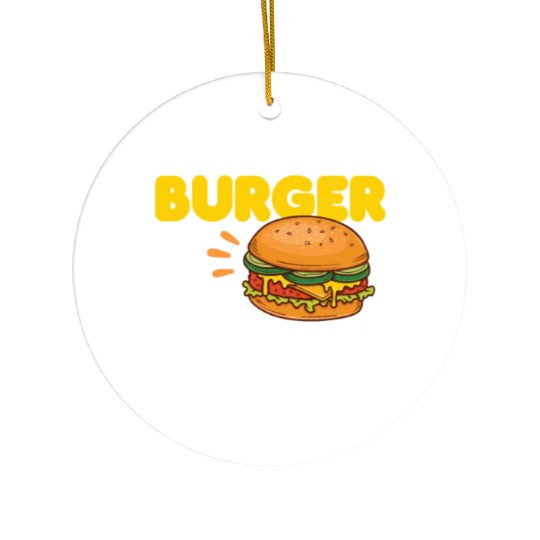 Cheese Burger Boy Ceramic Ornaments