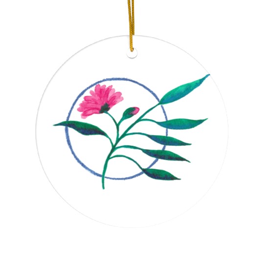 Circle Flower Ceramic Ornaments
