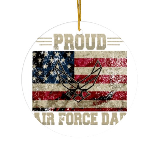 Proud Air Force Dad Veteran Us Flag Ceramic Ornaments