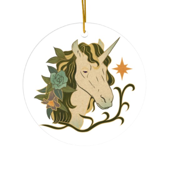 Sad Unicorn Ceramic Ornaments