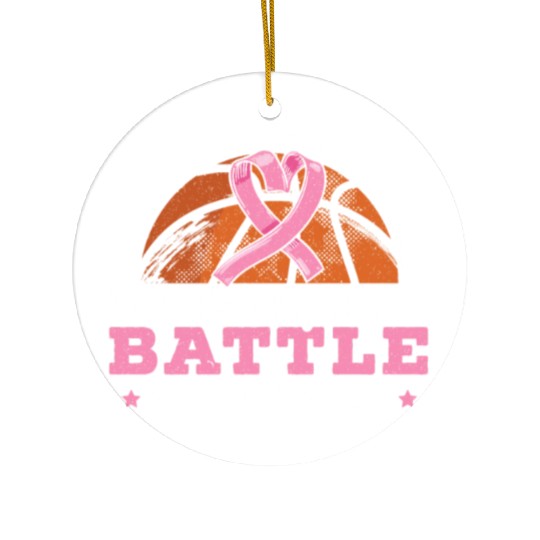 For Us It's A Game For Them It's A Battle Pink Out Ceramic Ornaments