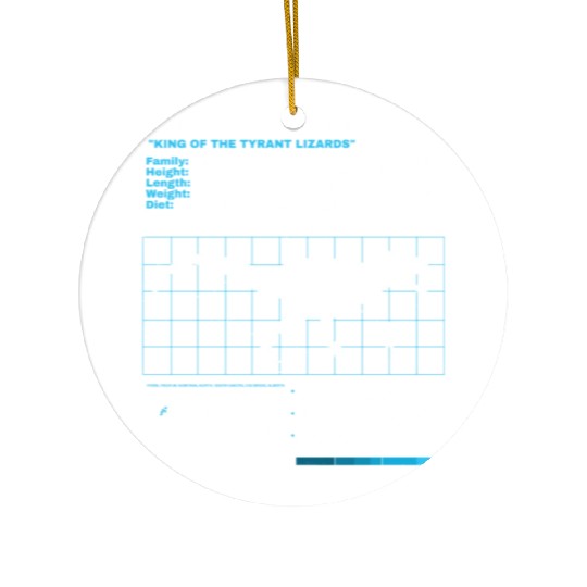 Tyrannosaurus Rex fact sheet Ceramic Ornaments