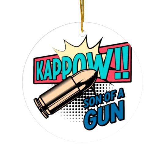 Kappow Bullets Gun Explosion Big bang Aesthetic Ceramic Ornaments