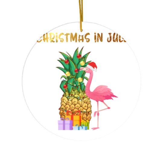 Christmas In July Pineapple Xmas Tree Lights Ceramic Ornaments