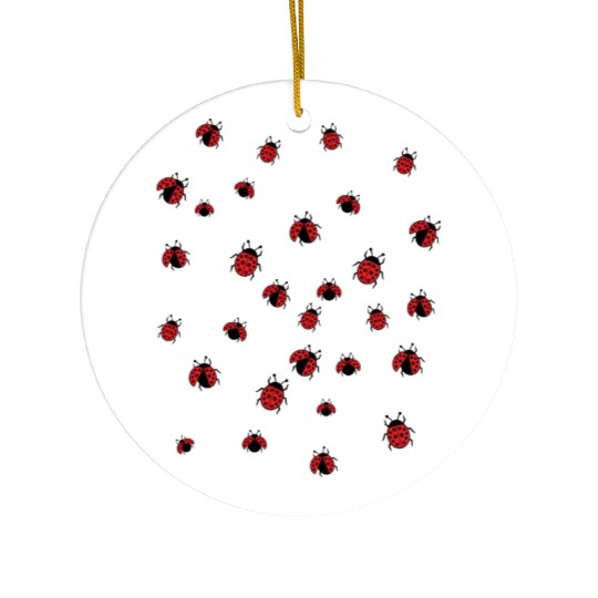Ladybug or beetle Ceramic Ornaments