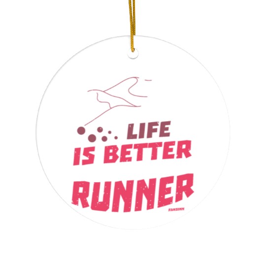 Run jogging sport race training gift Ceramic Ornaments