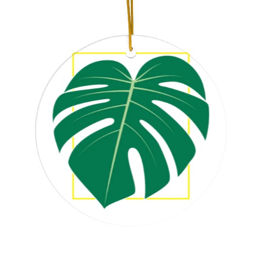 Tropical Leaves Ceramic Ornaments