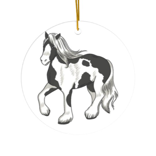 Irish Tinker Horse Ceramic Ornaments