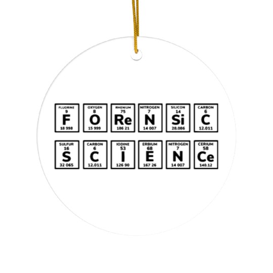 Forensic Science Periodic Table Ceramic Ornaments