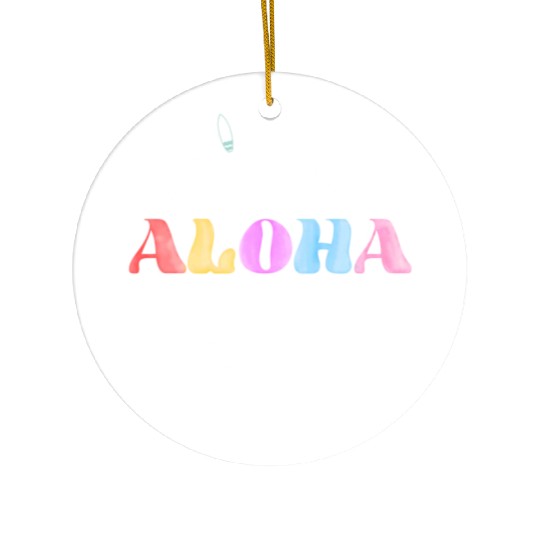 Aloha Flower Surfing and Lifestyle Ceramic Ornaments