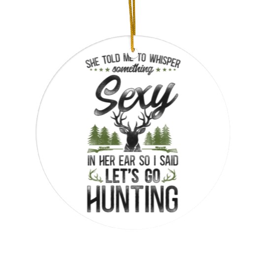 Buck Deer Hunting Hunter Vintage Ceramic Ornaments