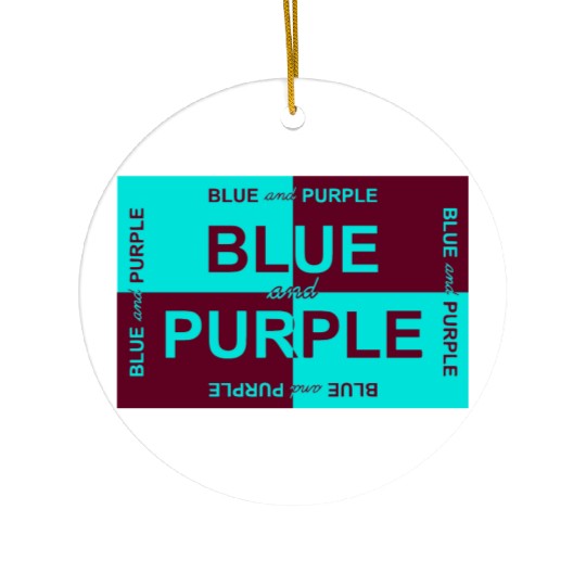 Blue and Purple Design Ceramic Ornaments