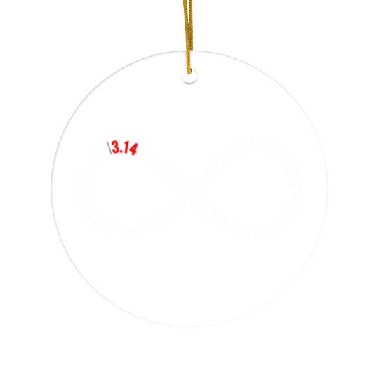 Infinity Digits of Pi Day Gift Math Teacher Ceramic Ornaments