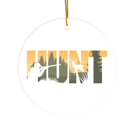 Buck Deer Hunting Hunter Vintage Ceramic Ornaments