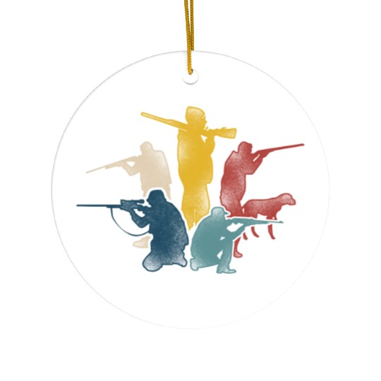 Buck Deer Hunting Hunter Retro Ceramic Ornaments