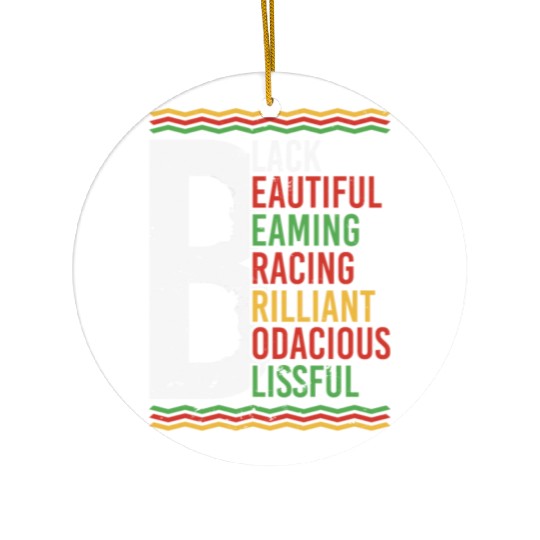 Black Beautiful Beaming Bracing Brilliant Ceramic Ornaments