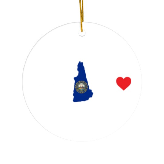 New Hampshire Heartbeat Gift Ceramic Ornaments