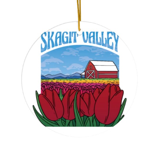 Skagit Valley Tulips Skagit Valley Tulips gift ins Ceramic Ornaments