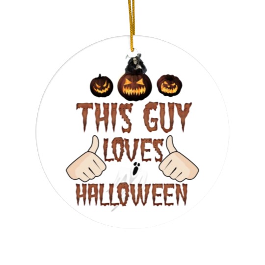 This guy loves Halloween - Skeleton Ceramic Ornaments