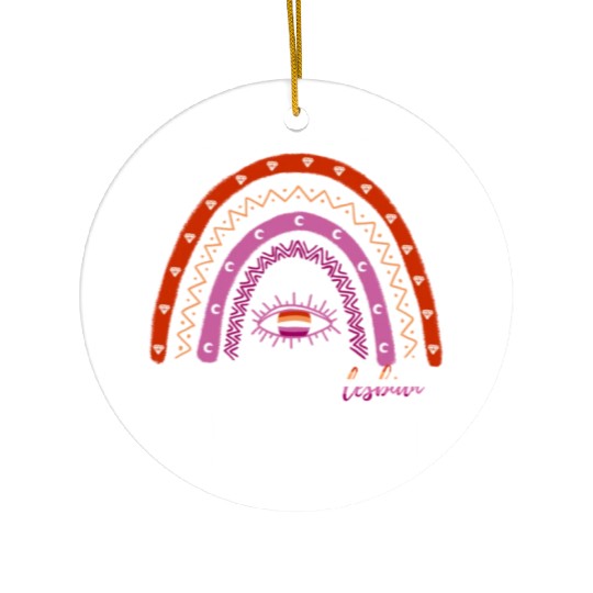 Rainbow Teacher Awesome Lesbian Student Ceramic Ornaments