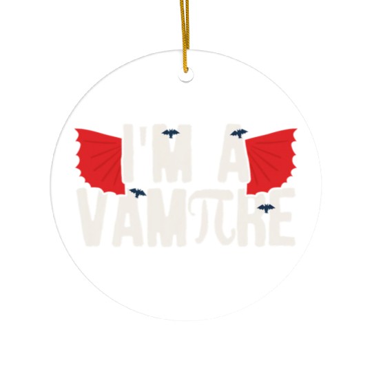 Pi Day I m A Vampire Math Teacher Student Gift Ceramic Ornaments