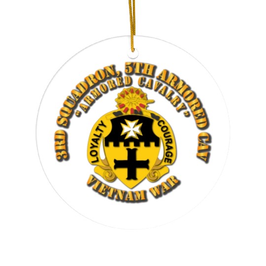Army 3rd Squadron 5th Armored Cav Vietnam War Ceramic Ornaments