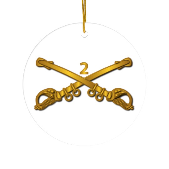 Army 2nd Cavalry Branch wo Txt Ceramic Ornaments