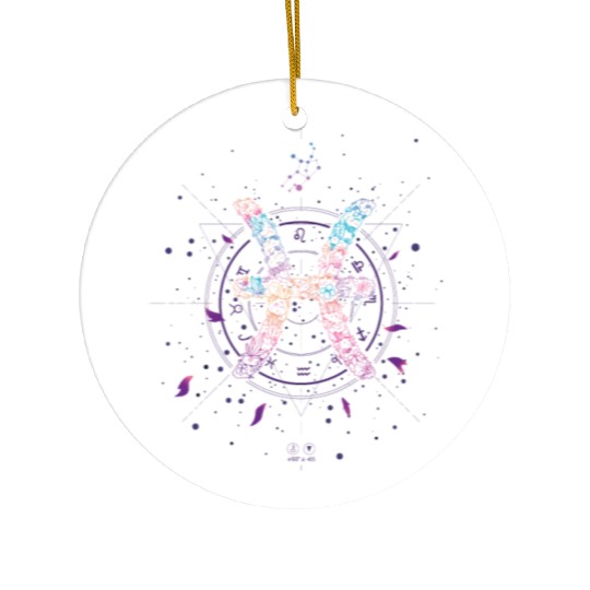 Pisces zodiac Astrology Pisces zodiac Astrology gi Ceramic Ornaments