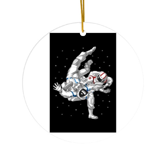Astronauts Jiu-Jitsu Wrestling Ceramic Ornaments