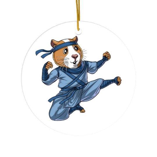Guinea Pig Ninja Ceramic Ornaments