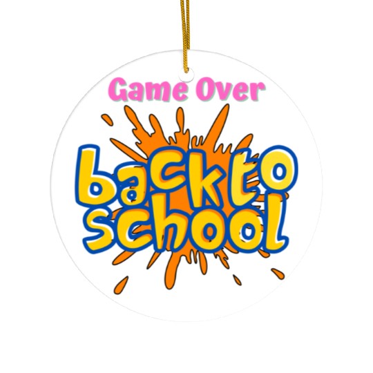 Game Over Back to School Ceramic Ornaments