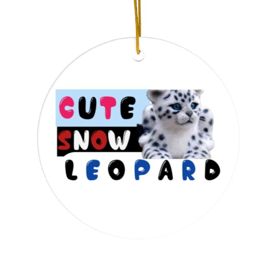 Cute Snow leopard |big cats Ceramic Ornaments