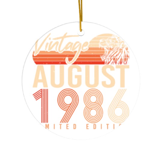 Year Of Construction 1986 In August Ceramic Ornaments