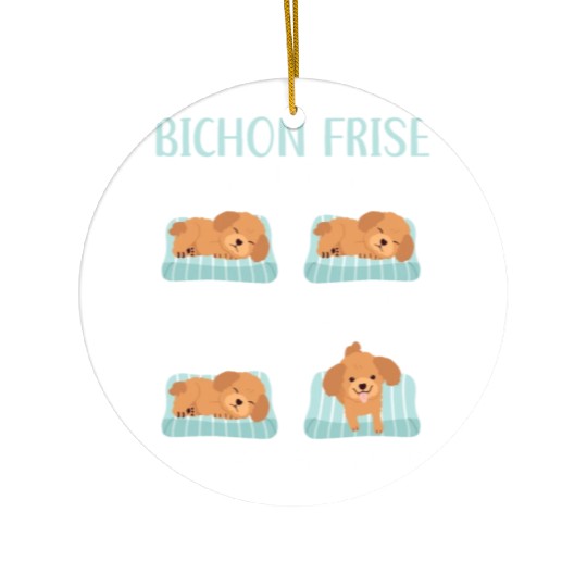 Bichon Frise Security Curly Hair Pup Puppy Lover Ceramic Ornaments