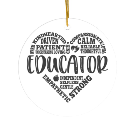 Educator Teacher appreciation subway art Ceramic Ornaments