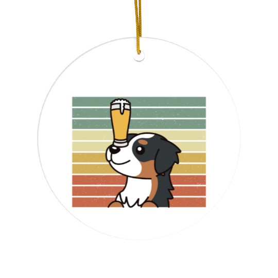 I Like Beer And My Bernese Mountain Dog Ceramic Ornaments