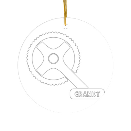 Cranky - Funny Cyclist Gift Ceramic Ornaments