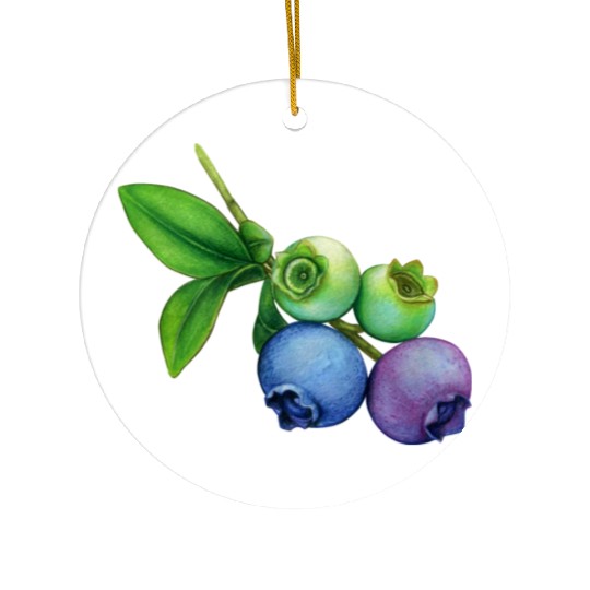 blueberries Ceramic Ornaments