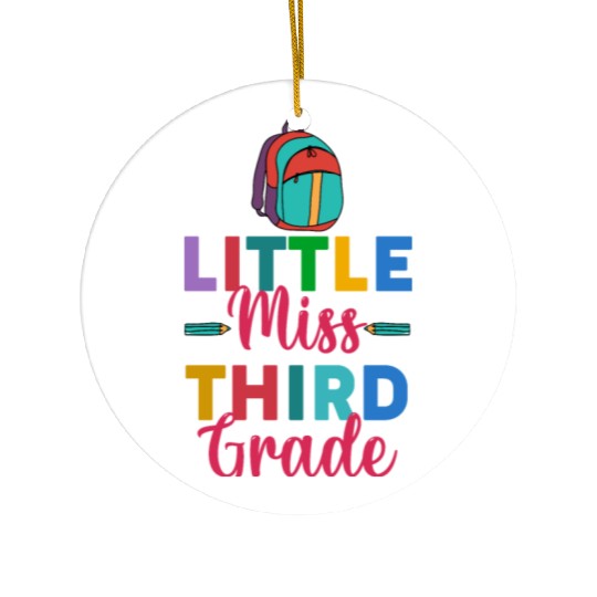 Little Third Grade Student 3rd Grader Teacher Gift Ceramic Ornaments