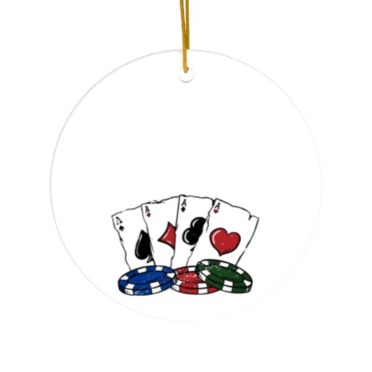 Rainbow Flops is Love Gambler Poker Gambling Ceramic Ornaments