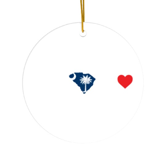 South Carolina Heartbeat Gift Ceramic Ornaments
