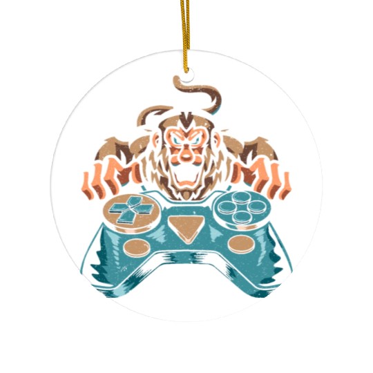 Gamer Proboscis Monkey Ape Wildlife Zookeeper Ceramic Ornaments